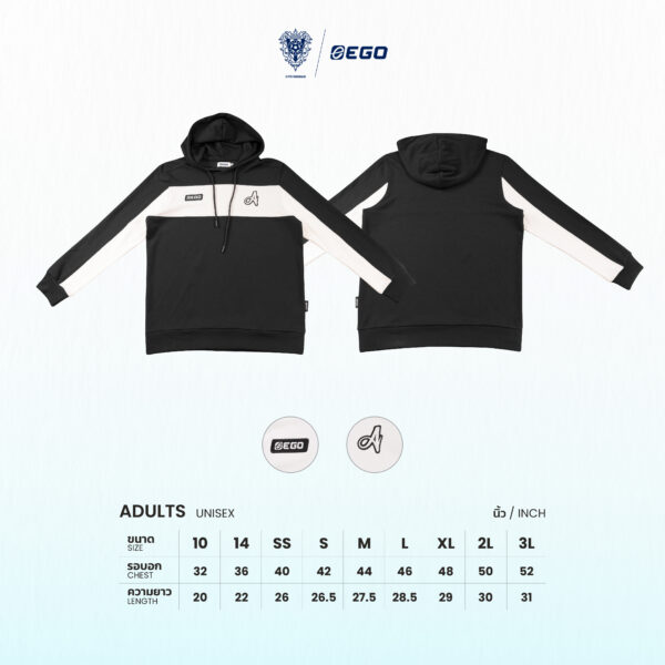Second image of AE402 PULL OVER HOODIES BLACK
