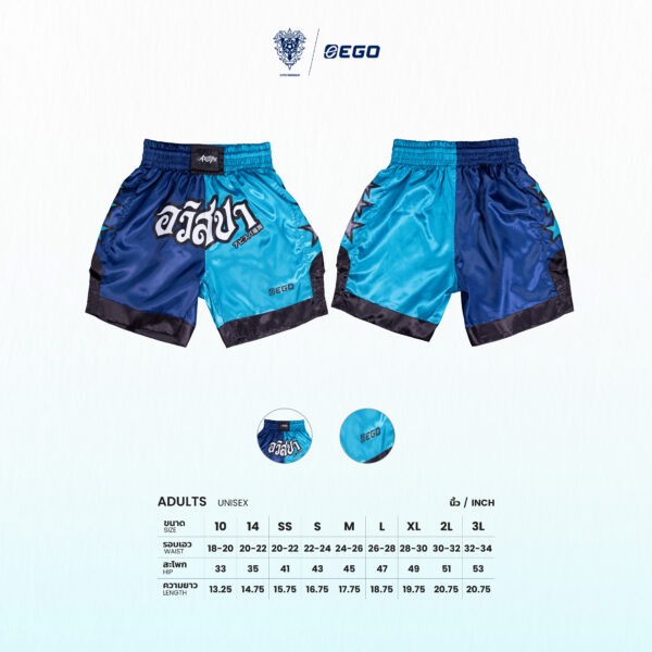 Second image of AE702 SOCCER SHORTS MUAYTHAI:AVISPA STARS NAVY/BLUE