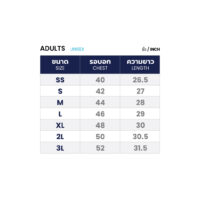 TS034 SIZECHART