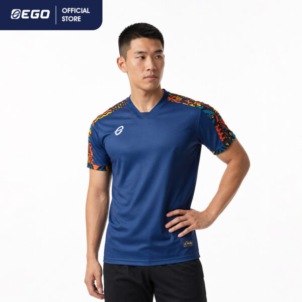 EG5156 เสื้อคอวีพิมพ์ลายAFCON-YUTACAN (EGO SPORT)