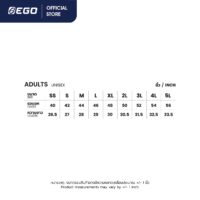 KK26-026 ตารางไซส์เสื้อยืด